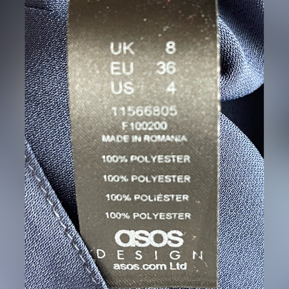 ASOS Design Plunge Neck Midi Dress Wedding Office Capsule Wardrobe Cottagecore - Picture 7 of 7